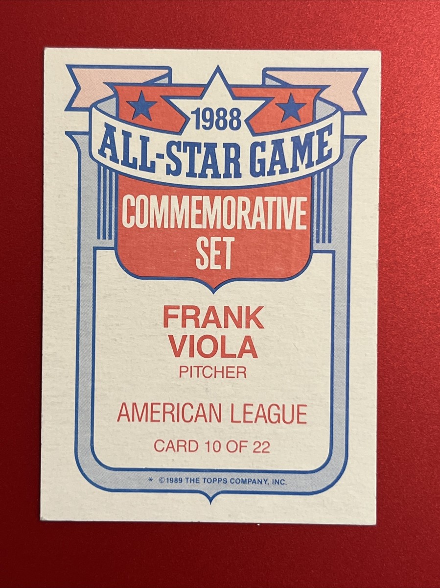 1989 Topps Frank Viola 1988 All-Star #10 of 22 Minnesota Twins
