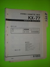 Yamaha kx-77 service manual original repair book stereo cassette deck player