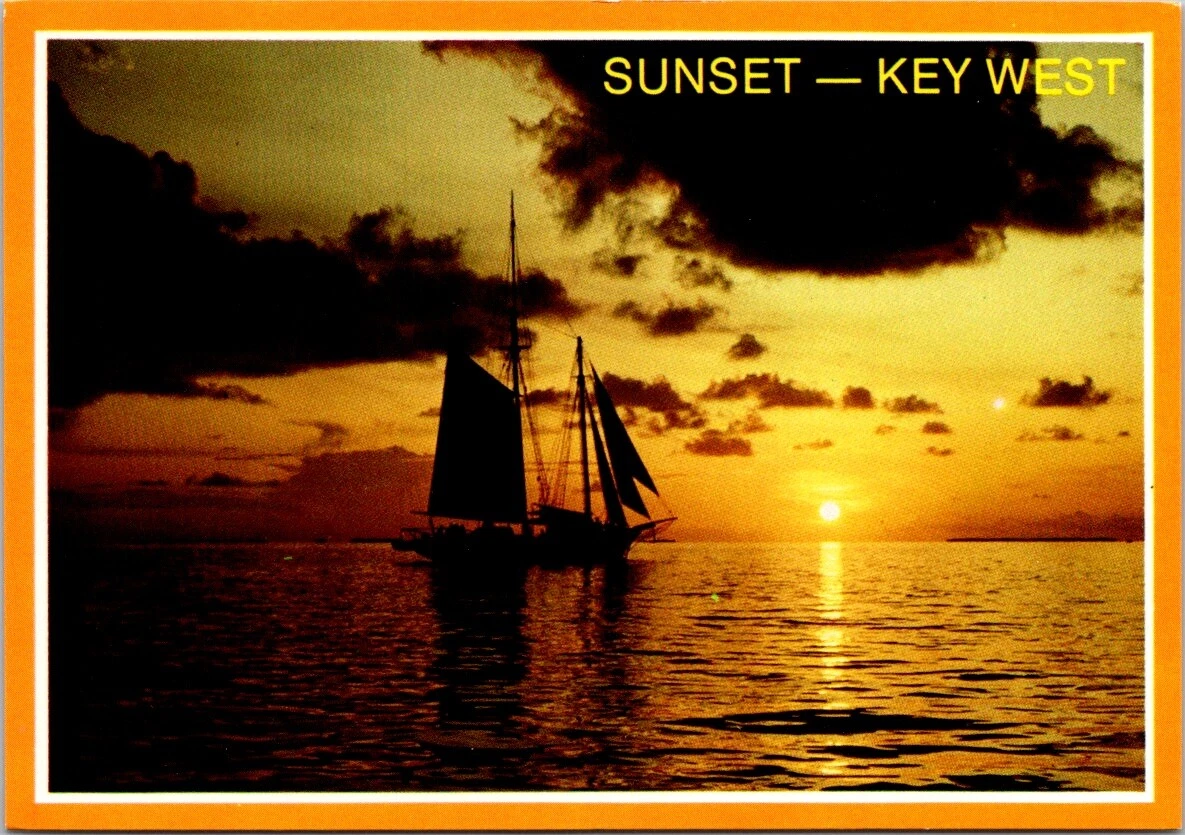 Vintage Postcard The Western Union In Sunset Of Key West Florida United  States