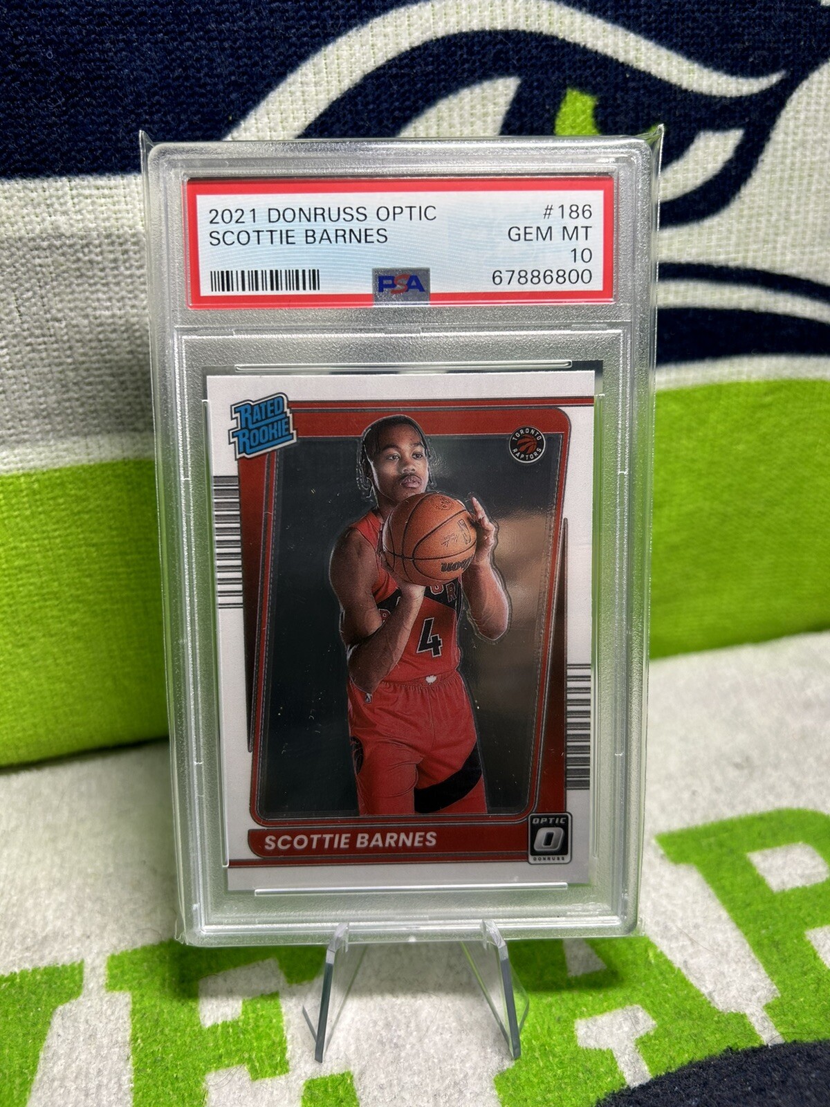 2021 Donruss Optic - Scottie Barnes #186 Rated Rookie (RC) PSA 10