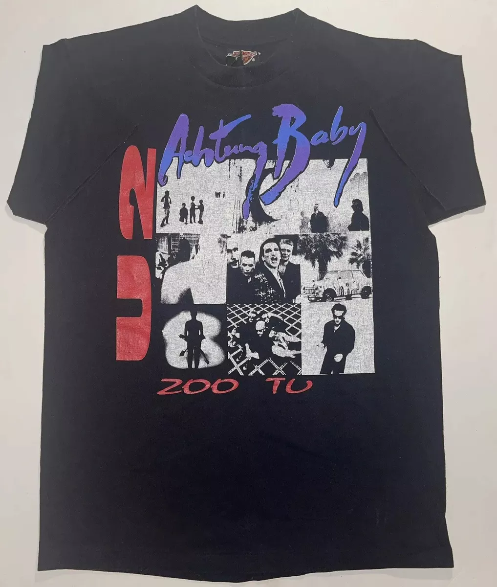 Vintage 1992 U2 T-Shirt Zoo TV Tour Merch 90s Achtung Baby Single Stitch Tee L