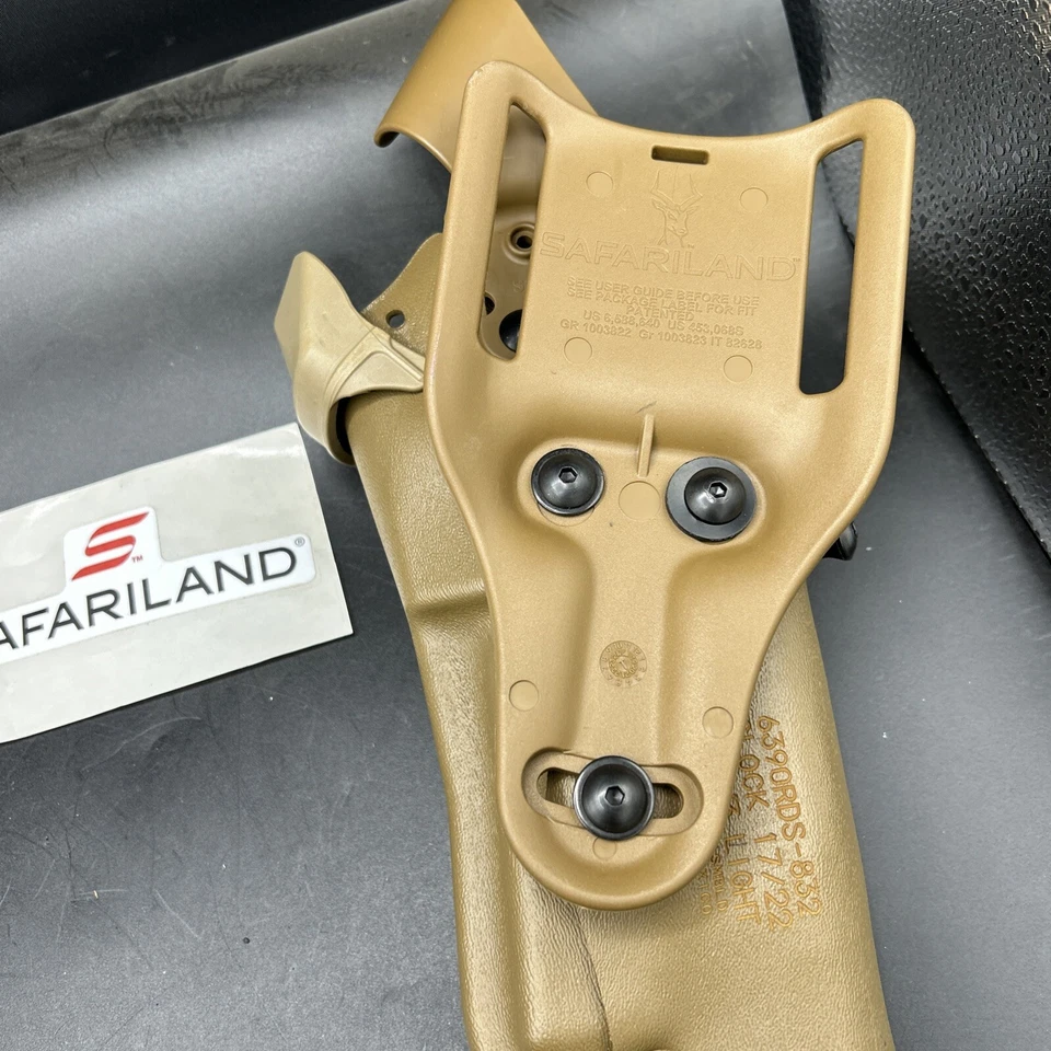 Safariland 6390RDS ALS Coyote RH Duty Holster GLOCK 17 19 LIGHT, 🔴 Red Dot - Image 3 of 4