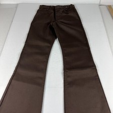 VTG 70s Levi's Jeans Student 24x27 746 Bell Bottoms Dark Brown Denim Tag 25x28