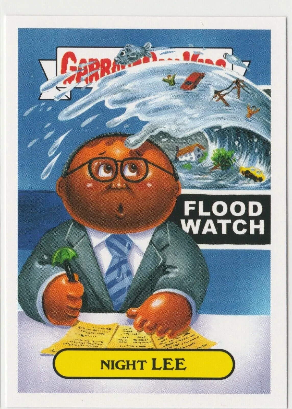 Night Lee 1a Garbage Pail Kids GPK 2016 Prime Slime Trashy TV Trading Card