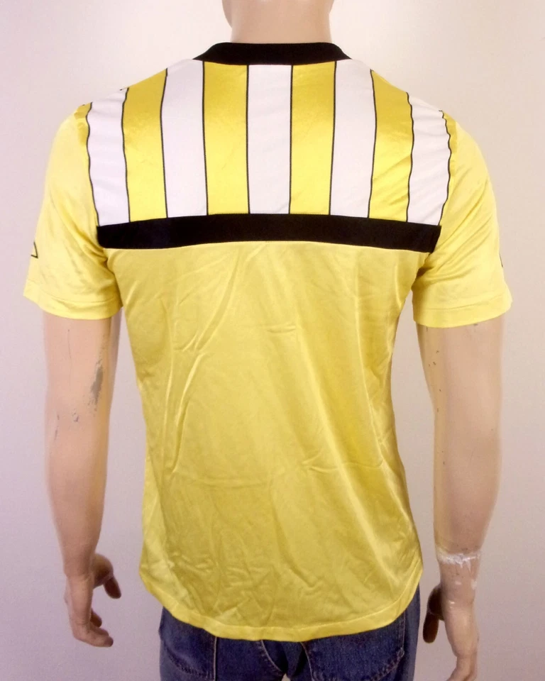 vintage 80s Le Coq Sportif RARE Acetate Soccer Jersey single stitch T-Shirt SZ M - Image 3 of 4