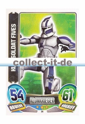 Force Attax Serie 5 - 34 - KLONSOLDAT FIVES - Klonkrieger - Die Republik