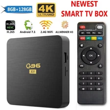 Upgraded 4K Ultra HD 128GB Wifi Android 7.1 Quad Core Smart TV Box Media Player
