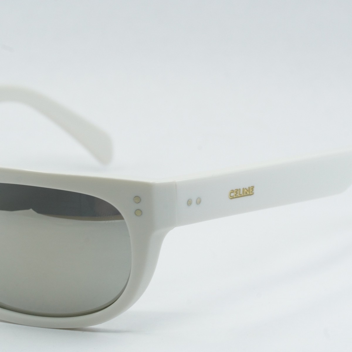 NEW CELINE WOMEN WHITE SUNGLASSES CELINE CL40101I 21C SUNGLASSES CELINE CL40101I 21C White/Gray Mirrored 56-20-140 Sunglasses  main image 2