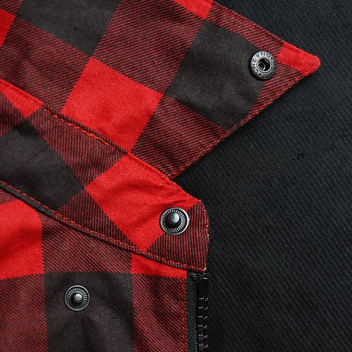Mens Motorbike Motorcycle Flannel Lumberjack Shirt Made with Kevlar CE Armour - Picture 7 of 12