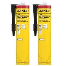 Stanley S430 High Temp Gasket Maker RTV Silicone Sealant, 10.1oz 2 Pack - Red