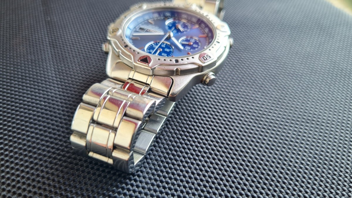 Seiko Chronograph 10bar Blue 7T32-6E40 | eBay