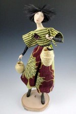 Cloth Art Doll Pattern Class Tutorial "A Tisket, A Tasket" by Cindee Moyer