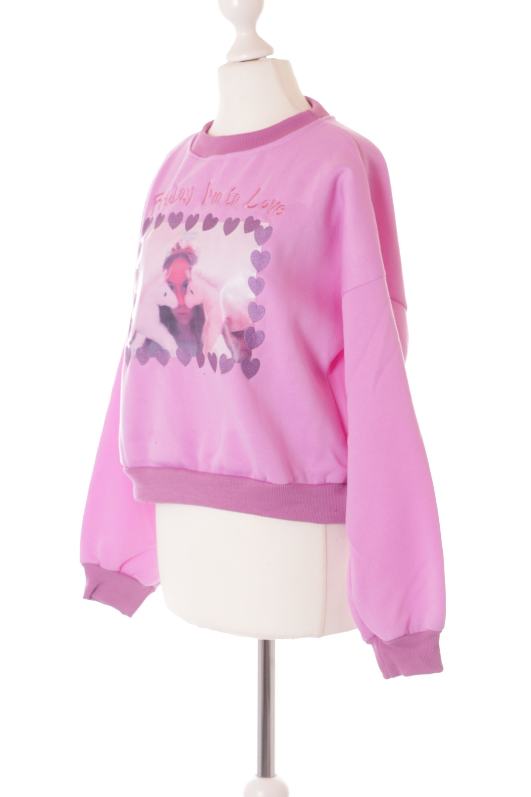 TS 170 2 Lily pony cuori ricamo pastello goth lolita pullover felpa