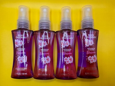 Body Fantasies 1.7oz & 1 oz Spray Lotion Travel Size Pack Of 4 PARFUMS DE COEUR