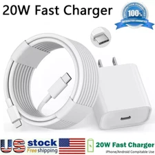 20W USB-C Fast Charger PD Adapter w/ Cable For iPhone 11/12/13/14 XR X Pro iPad