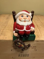 Vintage Sun Hill Industries Santa Plastic Stocking Holder 1985