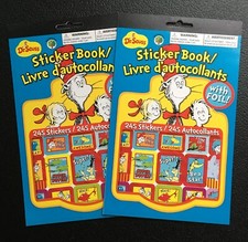 Children's Dr. Seuss Sticker Booklets- 4 Sheets Per Booklet, 2 Booklets- New