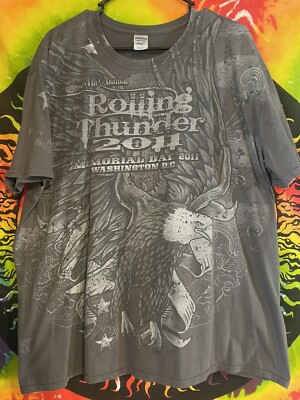 24th Annual Rolling Thunder Memorial Day 2011 Washington D.C. T-Shirt sz 2XL