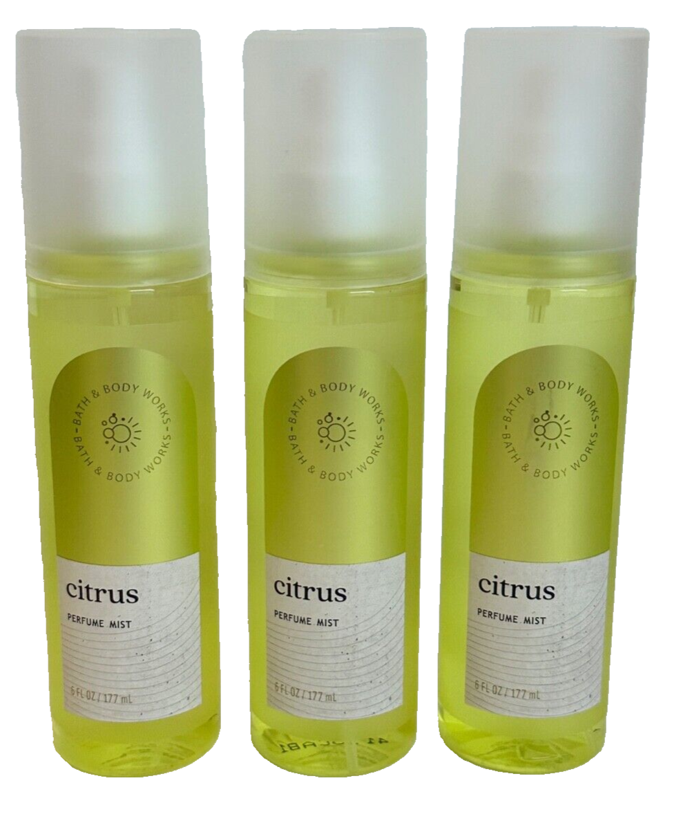 3 BATH & BODY WORKS CITRUS PERFUME MIST FINE FRAGRANCE MIST SPRAY