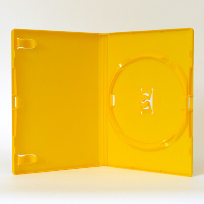 1 YELLOW Single Genuine Amaray Standard Premium DVD Case 14mm Color Sleeve NEW