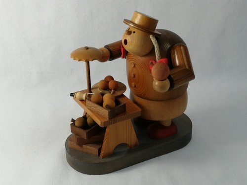 KWO Räuchermann comerciante de manzanas con puesto de venta 18 x 18 x 9 cm Montes Metálicos - Imagen 3 de 15