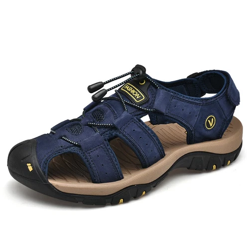 Sandalias de senderismo aventurero para hombre punta cerrada al aire libre playa deporte pesca zapatos - Imagen 23 de 69