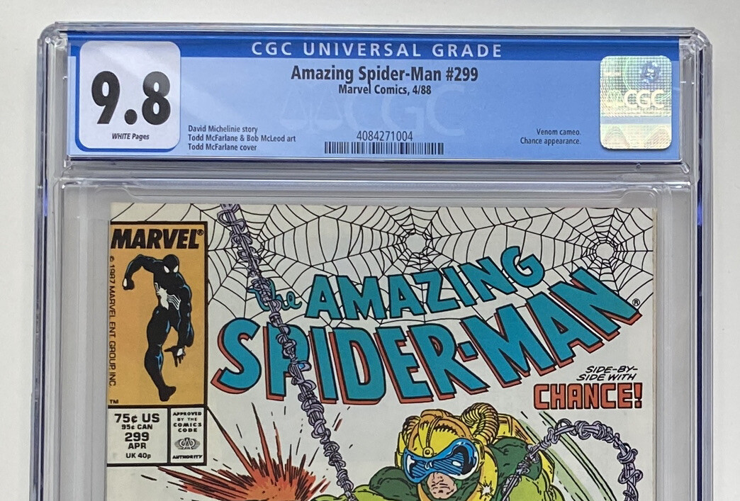 Amazing Spider-Man 299 CGC 9.8 McFarlane Spider-Man Venom cameo 1988