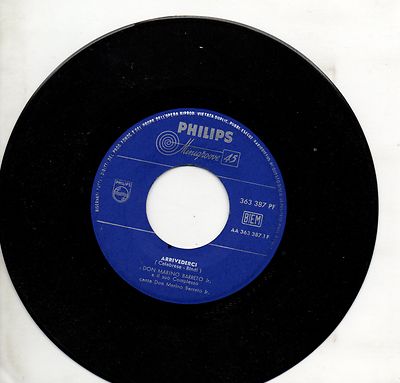 DON MARINO BARRETO disco 45 MADE in ITALY Arrivederci UMBERTO BINDI