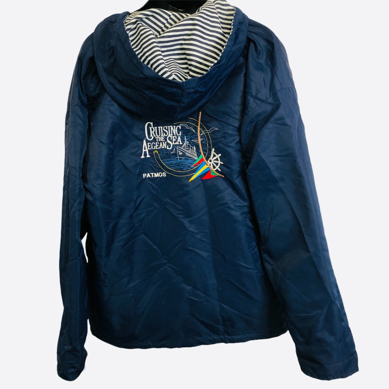 Reversible WindBreaker Navy Blue Nautical Cruise Sail… Gem