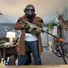 Fallout New Vegas NCR Ranger Duster Leather Coat Veteran Ranger Cosplay Outfit
