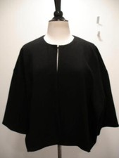 NWT 149 Womens L 12 Chico's 2 NWT Black Travelers Crinkle Jacket Blazer Stretch
