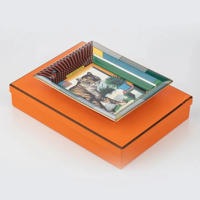 Bandeja de cambio Hermes Grand Theatre Nouveau de Gianpaolo Pagni Cenicero porcelana Foto 4 de 4