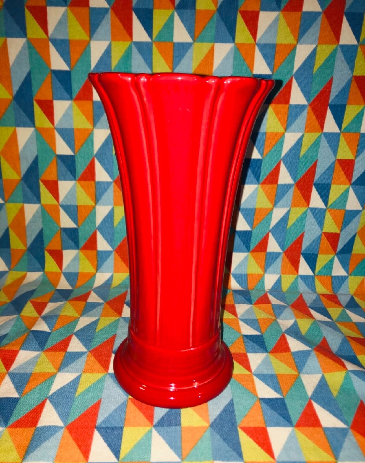 VASE Scarlet Red HOMER LAUGHLIN FIESTA 9 5/8" MEDIUM NEW FIESTAWARE Free Ship!