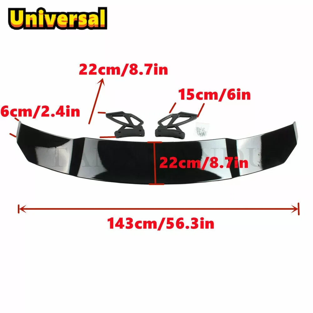 Universal Rear Trunk Lip Spoiler Wing V Style For BMW Mercedes AUDI Dodge Honda
