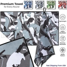Golf Towel with Clip - 34 x 20 inch Microfiber Golf Towels w/ Carabiner for Bag