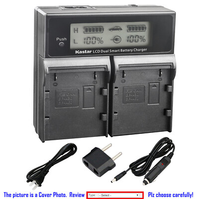 Kastar Fully Decoded Battery LCD Charger for Canon BP-A30 BP-A60 BP-A65 BP-A90