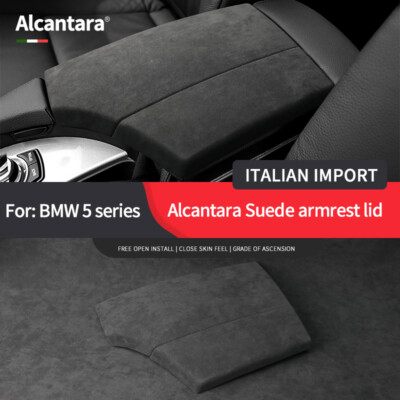 For BMW 5 Series E60 2004-2010 Car Center Console Armrest Box Cover Trim Suede