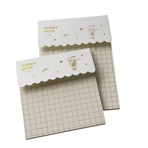 2in1 Grid Post Sticky Notes Memo Pad for School Office Stationery  -image