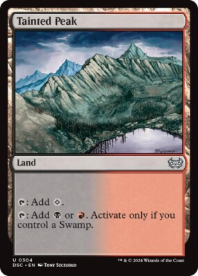 NM Tainted Peak, MTG, Duskmourn Commander, Magic the Gathering, 304