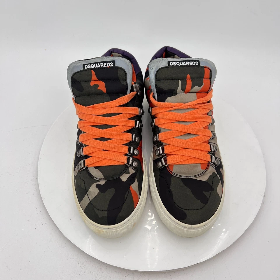 Женские камуфляжные оранжевые черные туфли для скейтбординга Dsquared2 размер ЕС 39 США 9 - Изображение 3 из 4