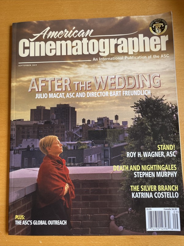 American Cinematographer Magazine ~ After the Wedding ~ September 2019 BRAND NEW