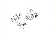 GWEN WELLES d. 1993 NASHVILLE Signed 3"x5" Index Card ID: 6022 GWEN WELLES d. 1993 NASHVILLE Signed 3"x5" Index Card ID: 6022