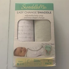 SwaddleMe by Ingenuity Easy Change Swaddle, Size Small/Medium 2 Pack
