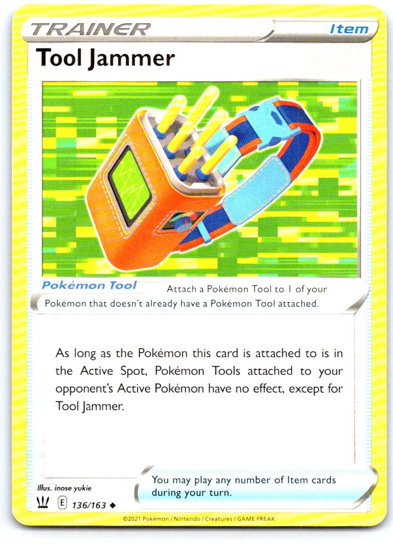 Tool Jammer 136/163 Uncommon Battle Styles Pokemon Near Mint