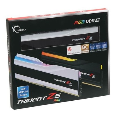 G. SKILL Trident Z5 RGB 32GB (16GBx2) DDR5-6400 PC5-51200 CL32 DDR5 RAM - WHITE