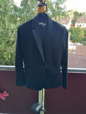 Mango Basics Damen Blazer Schwarz Größe 38 
