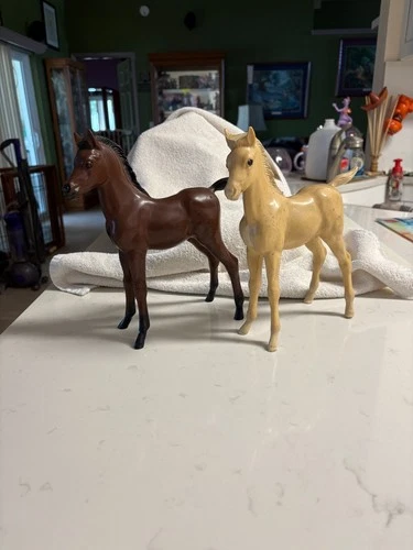 New ListingVintage Louis Marx Thunderbolt Palomino Horse~ThunderColt Pony 1966 Lot Of 2