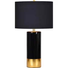 Renwil LPT631 The Tuxedo Table Lamp Black and Gold