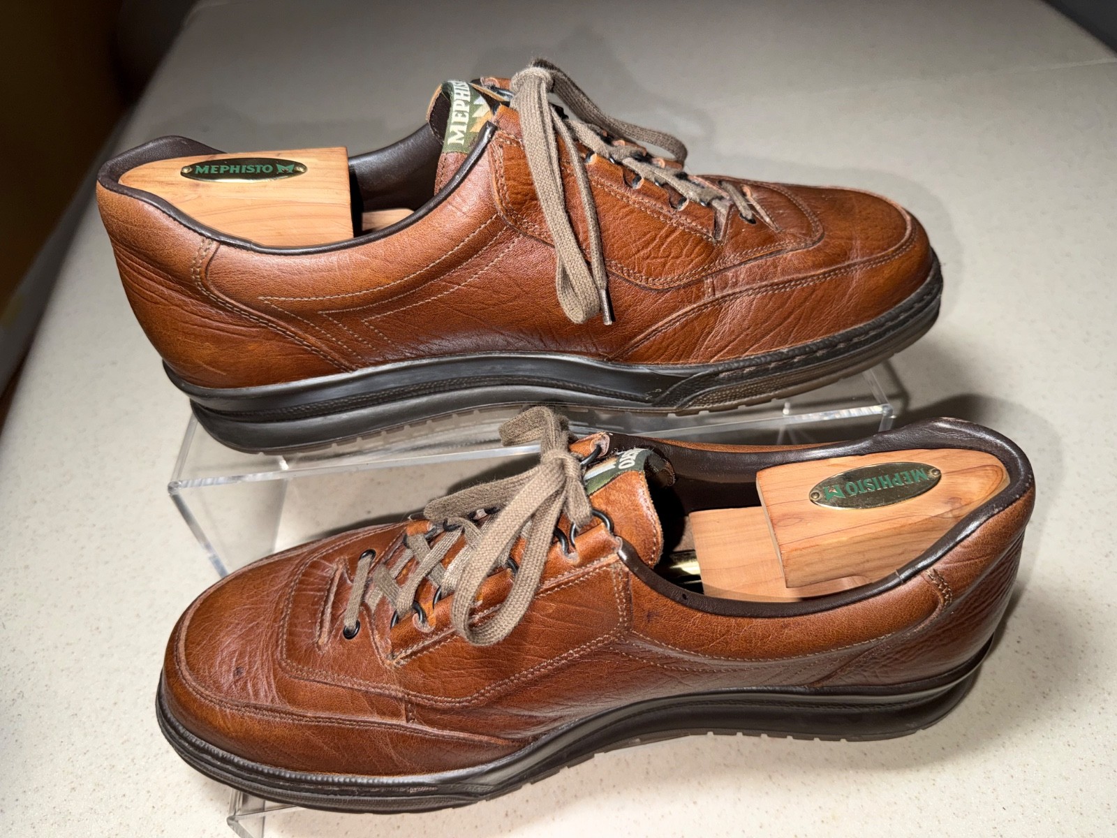 Mephisto Match Men's Brown Leather Shoes US 13 with Shoe Trees image 3