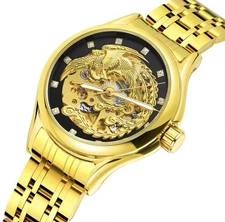 Ladies Womens Automatic Mechanical Wrist Watches Stainless Steel Waterproof Gift